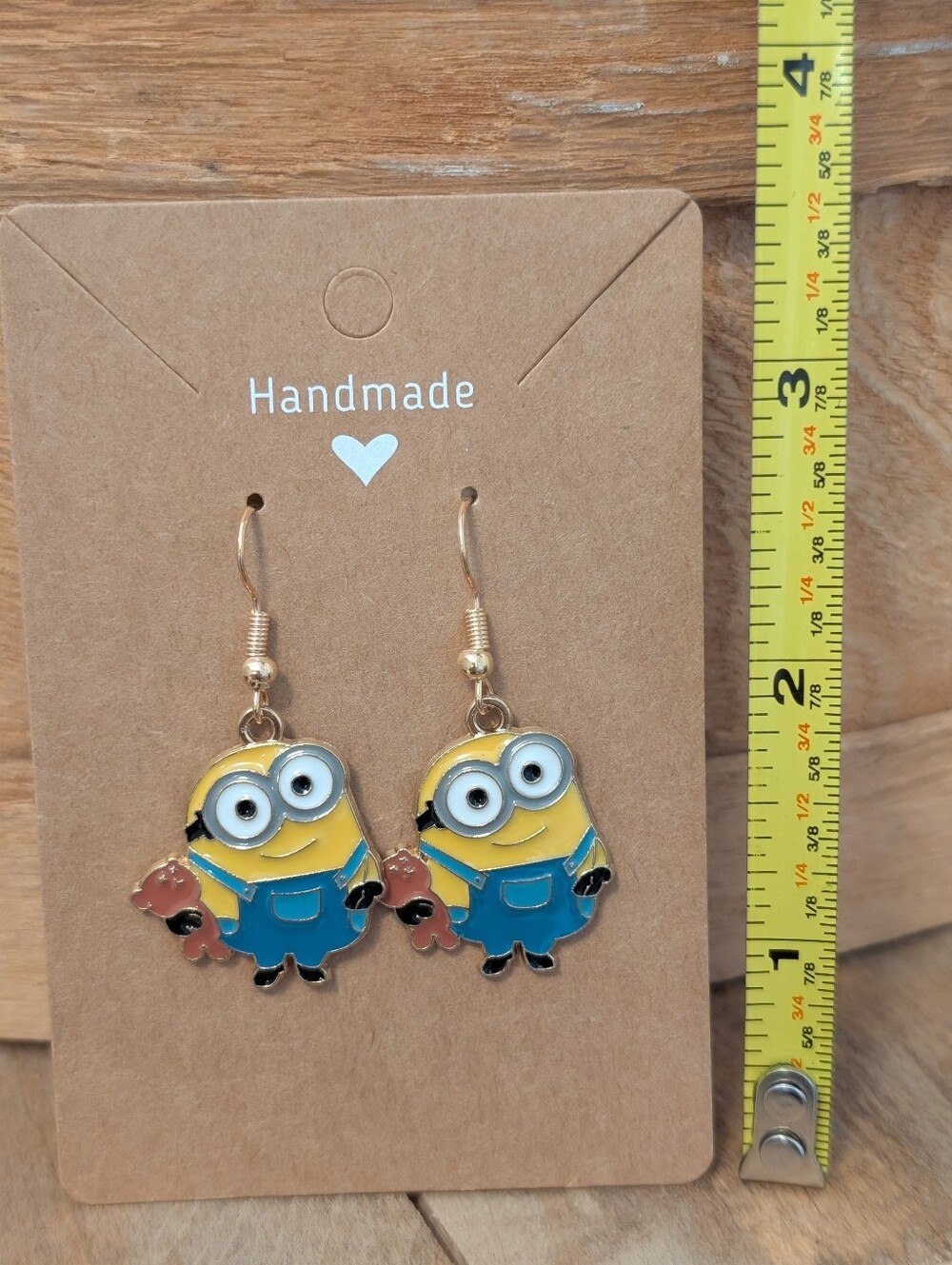 Despicable Me Minions Enamel Metal Earrings NEW